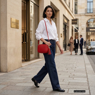 Italian Full-Grain Leather Crossbody Bag | Parma - Glamourous Grace