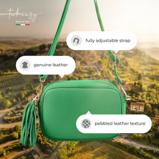Italian Full-Grain Leather Crossbody Bag | Parma - Glamourous Grace