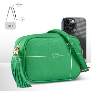 Italian Full-Grain Leather Crossbody Bag | Parma - Glamourous Grace