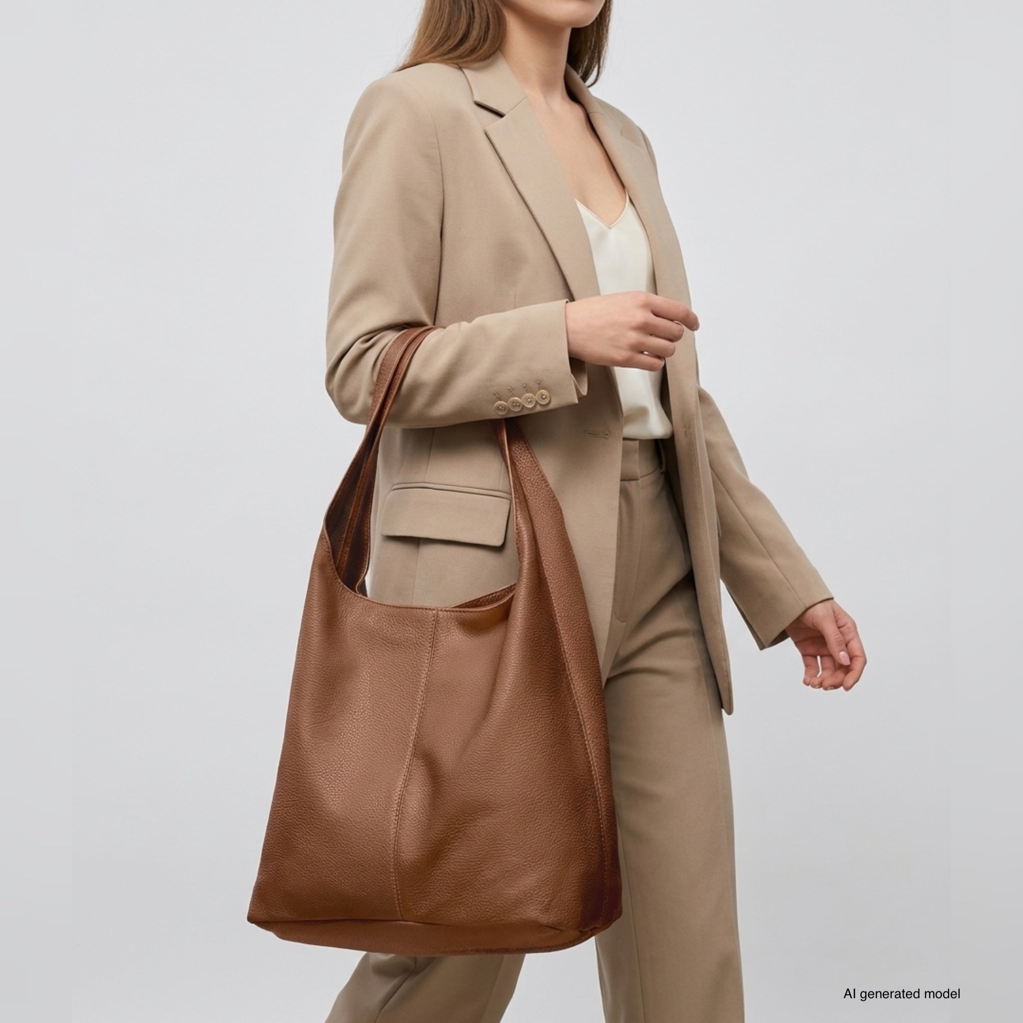 Italian Full-Grain Leather Hobo Bag | Siena - Glamourous Grace
