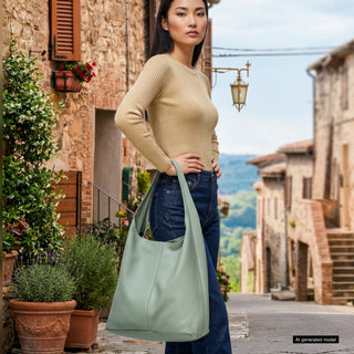 Italian Full-Grain Leather Hobo Bag | Siena