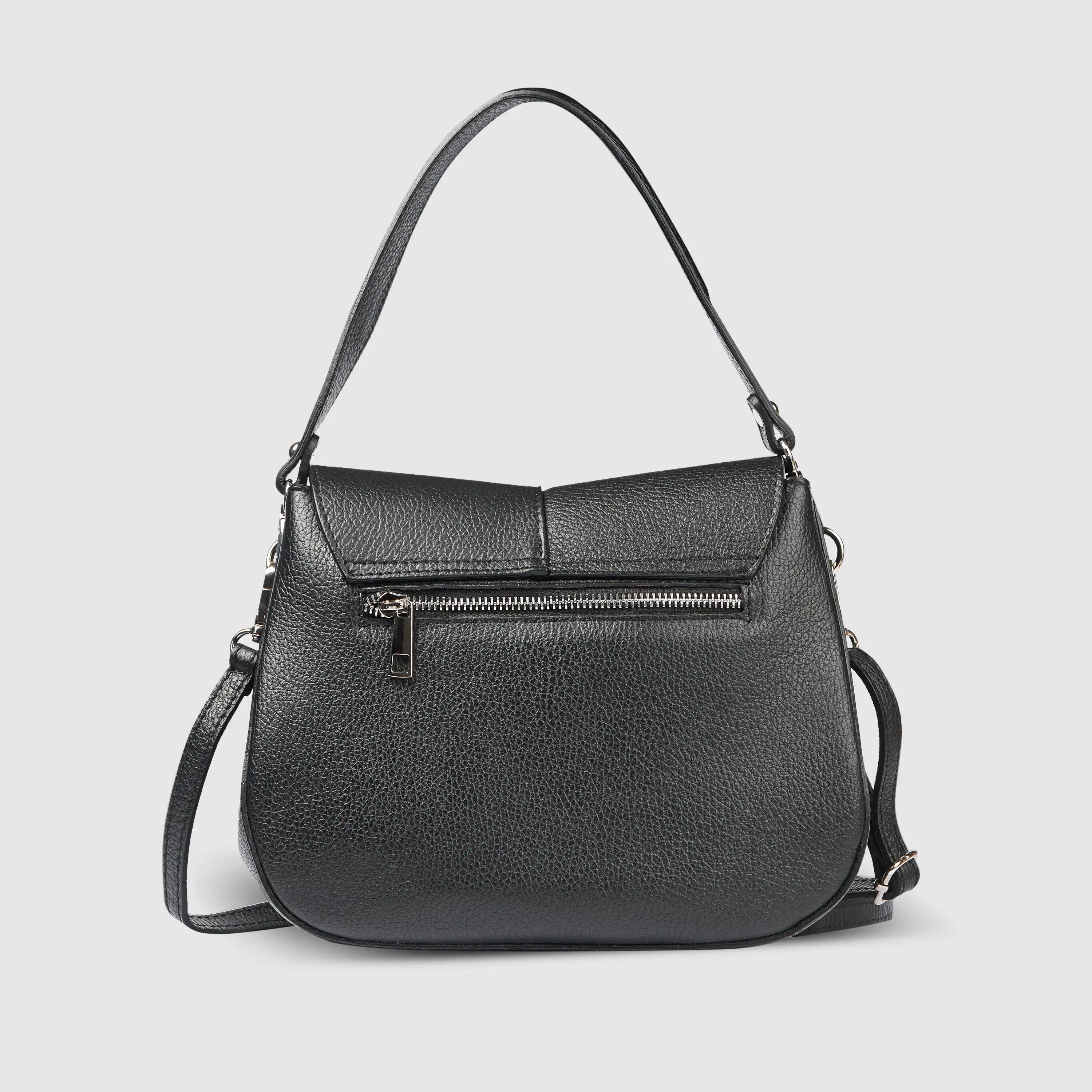 Italian Full-Grain Leather Shoulder Bag | Terni - Glamourous Grace