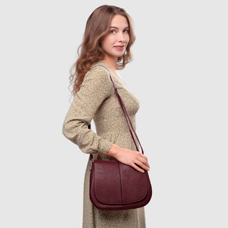 Italian Full-Grain Leather Shoulder Bag | Terni - Glamourous Grace