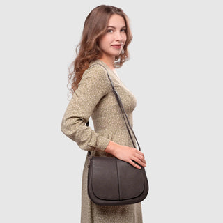 Italian Full-Grain Leather Shoulder Bag | Terni - Glamourous Grace