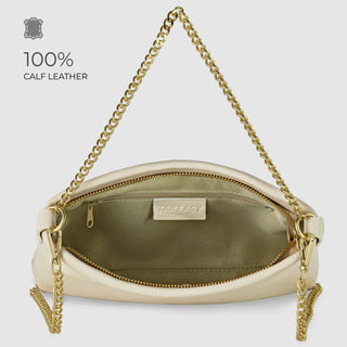 Italian Full-Grain Leather Crossbody Bag | Mantova - Glamourous Grace