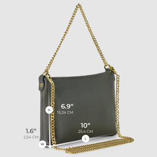 Italian Full-Grain Leather Crossbody Bag | Mantova - Glamourous Grace