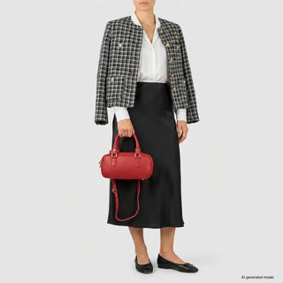 Italian Full-Grain Leather Top-Handle Bag | Venezia - Glamourous Grace