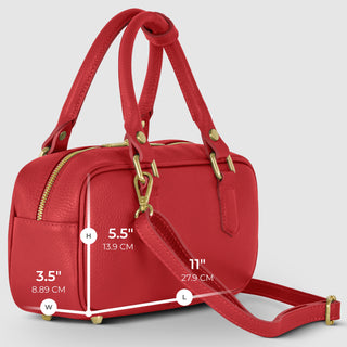 Italian Full-Grain Leather Top-Handle Bag | Venezia - Glamourous Grace