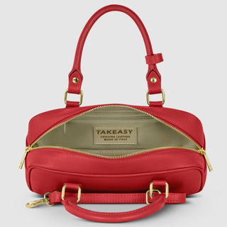 Italian Full-Grain Leather Top-Handle Bag | Venezia - Glamourous Grace
