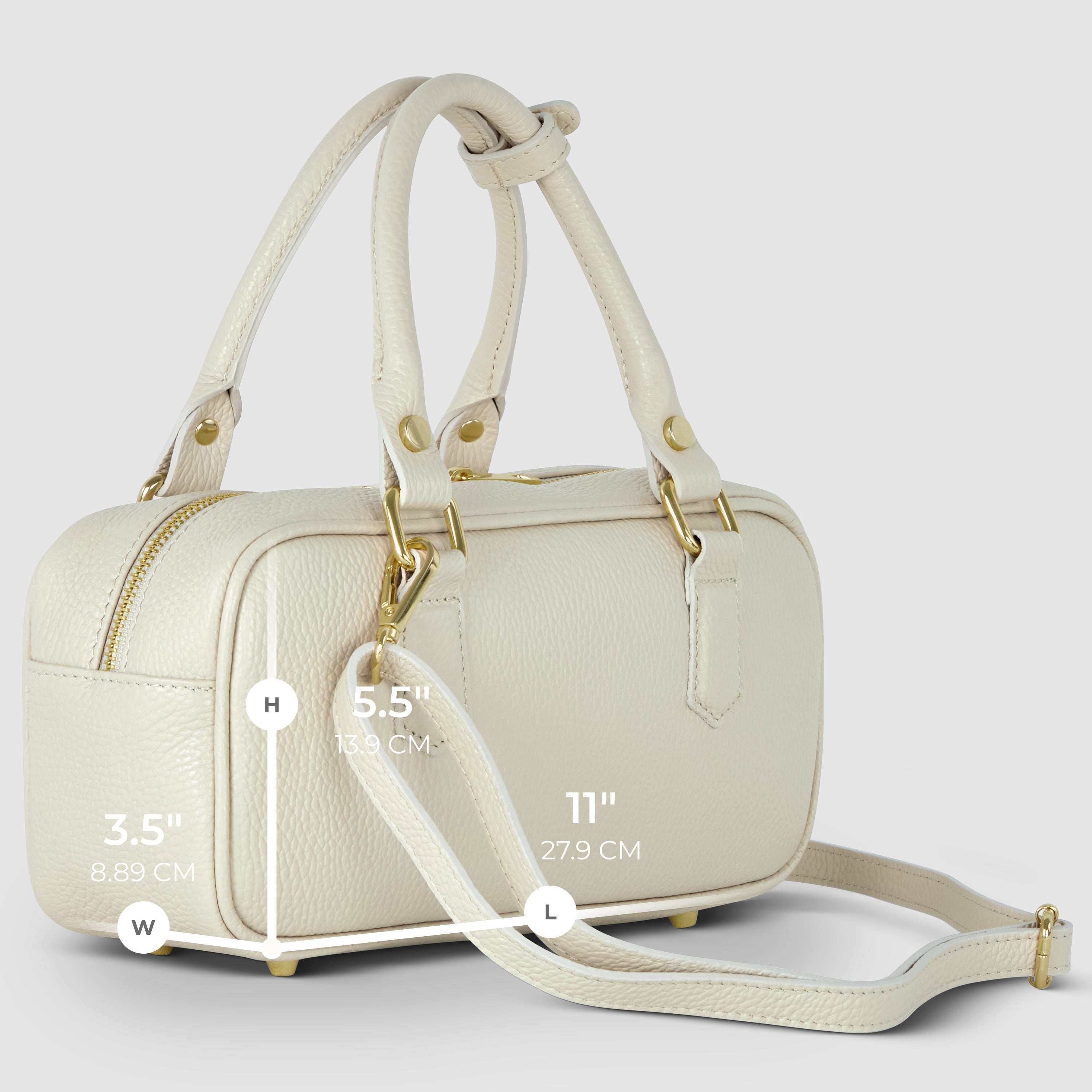 Italian Full-Grain Leather Top-Handle Bag | Venezia - Glamourous Grace