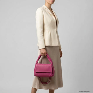Italian Full-Grain Leather Top-Handle Bag | Perugia - Glamourous Grace