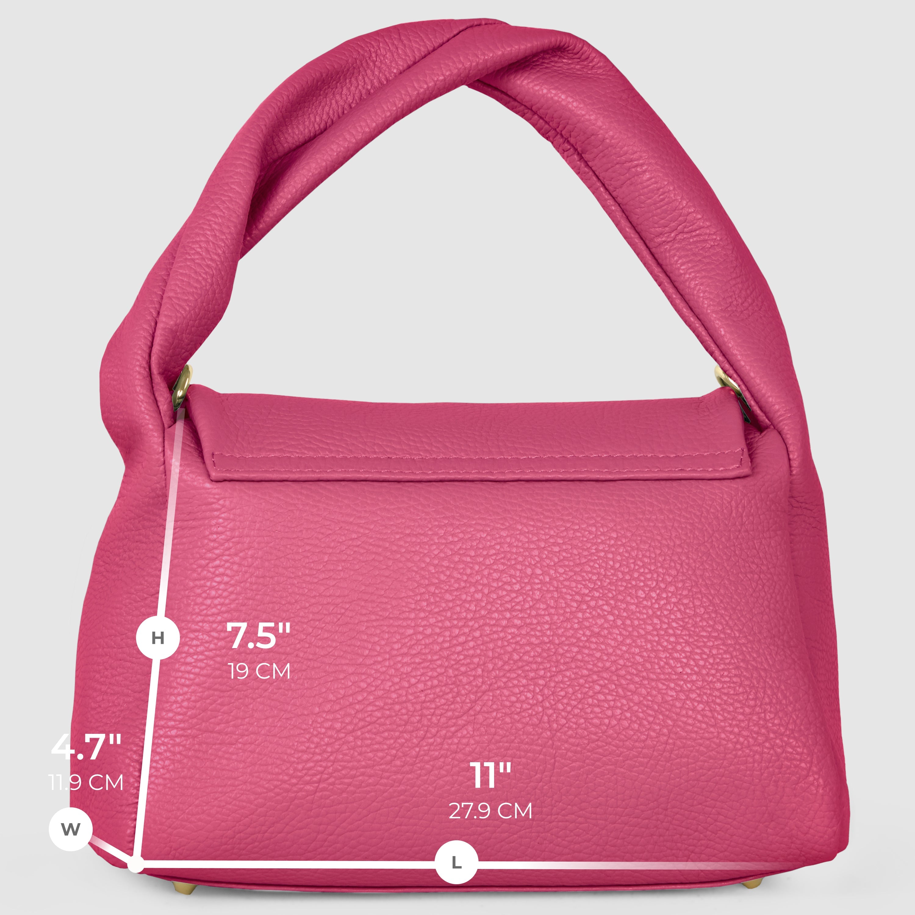 Italian Full-Grain Leather Top-Handle Bag | Perugia - Glamourous Grace