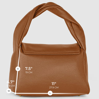 Italian Full-Grain Leather Top-Handle Bag | Perugia - Glamourous Grace