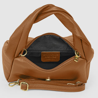 Italian Full-Grain Leather Top-Handle Bag | Perugia - Glamourous Grace
