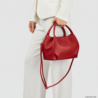 Italian Full-Grain Leather Top-Handle Bag | Lucca - Glamourous Grace