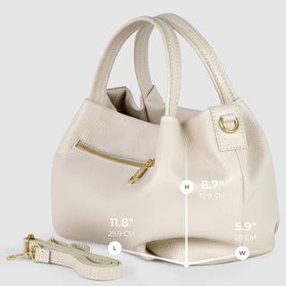 Italian Full-Grain Leather Top-Handle Bag | Lucca - Glamourous Grace