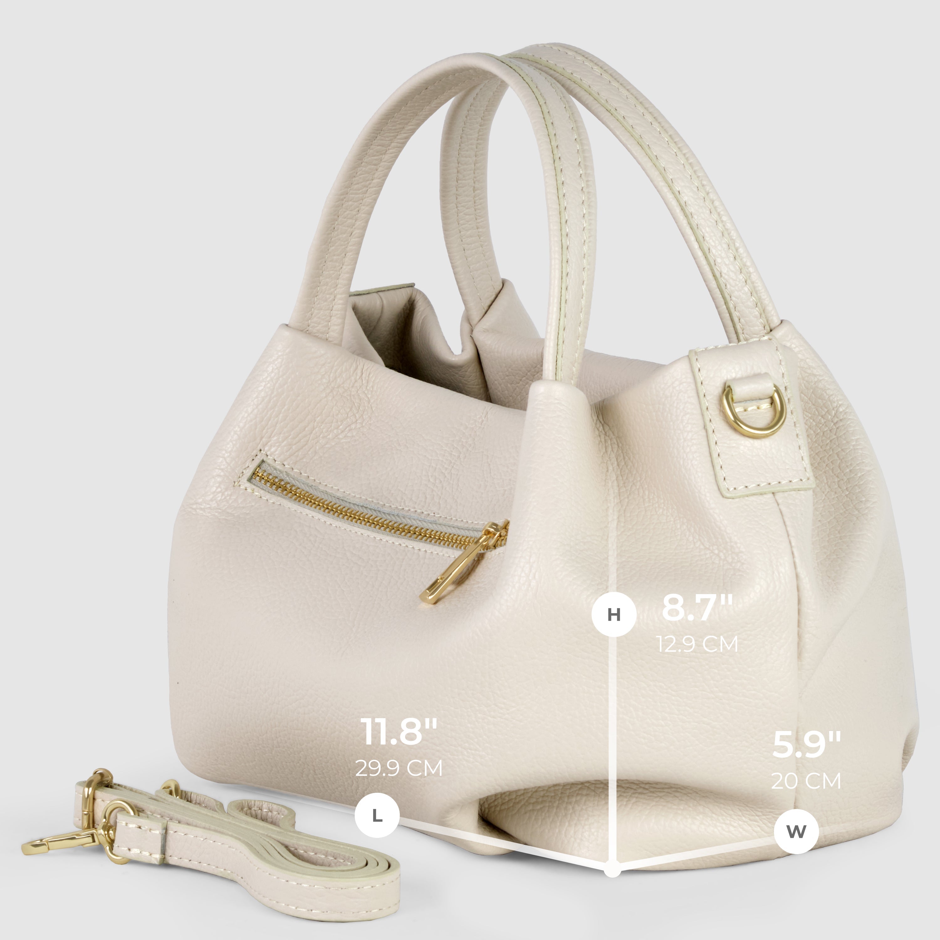 Italian Full-Grain Leather Top-Handle Bag | Lucca - Glamourous Grace