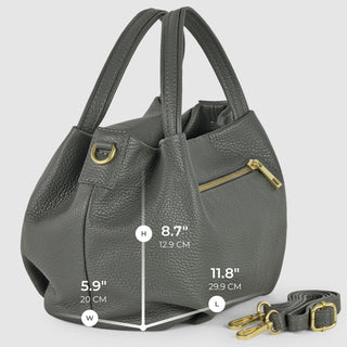 Italian Full-Grain Leather Top-Handle Bag | Lucca - Glamourous Grace