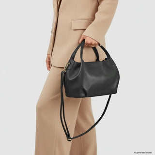 Italian Full-Grain Leather Top-Handle Bag | Lucca - Glamourous Grace