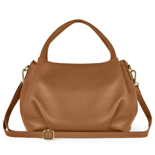 Italian Full-Grain Leather Top-Handle Bag | Lucca - Glamourous Grace