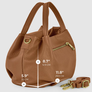 Italian Full-Grain Leather Top-Handle Bag | Lucca - Glamourous Grace