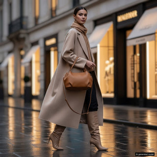 Italian Full-Grain Leather Top-Handle Bag | Lucca - Glamourous Grace