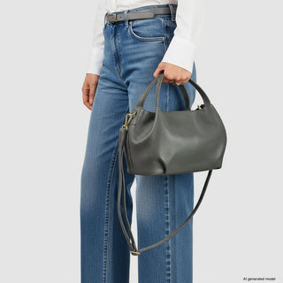 Italian Full-Grain Leather Top-Handle Bag | Lucca - Glamourous Grace