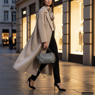 Italian Full-Grain Leather Top-Handle Bag | Lucca - Glamourous Grace