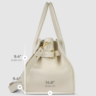 Italian Full-Grain Leather Top-Handle Bag | Asti - Glamourous Grace