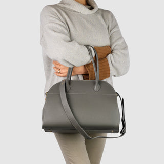 Italian Full-Grain Leather Top-Handle Bag | Asti - Glamourous Grace