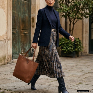 Italian Full-Grain Leather Tote Bag | Firenze - Glamourous Grace