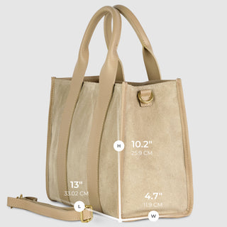 Italian Genuine Suede Tote Bag | Brianza - Glamourous Grace