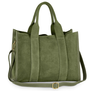 Italian Genuine Suede Tote Bag | Brianza - Glamourous Grace