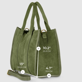 Italian Genuine Suede Tote Bag | Brianza - Glamourous Grace
