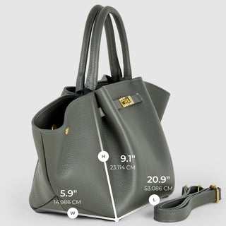 Italian Full-Grain Leather Tote Bag | Cosenza - Glamourous Grace