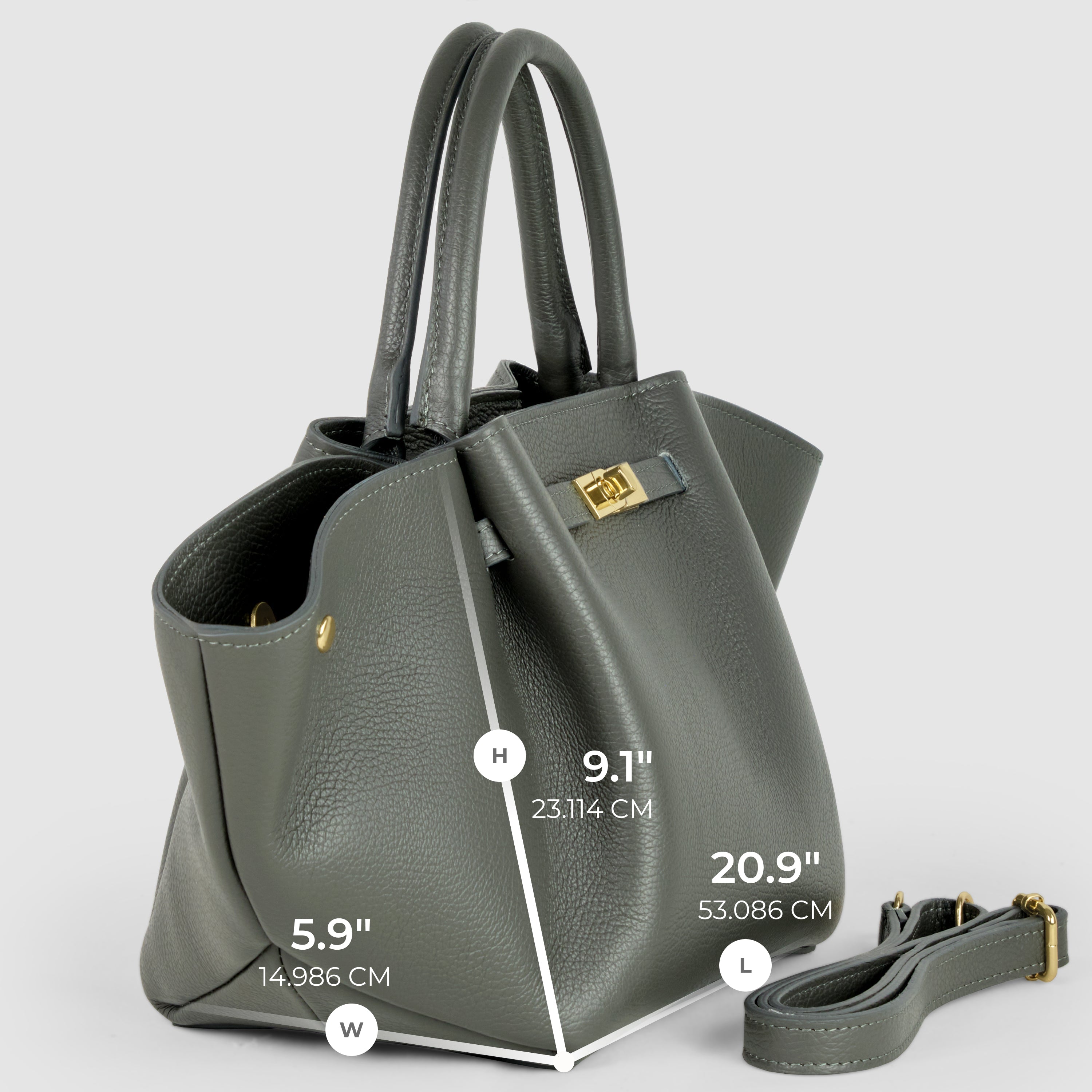 Italian Full-Grain Leather Tote Bag | Cosenza - Glamourous Grace