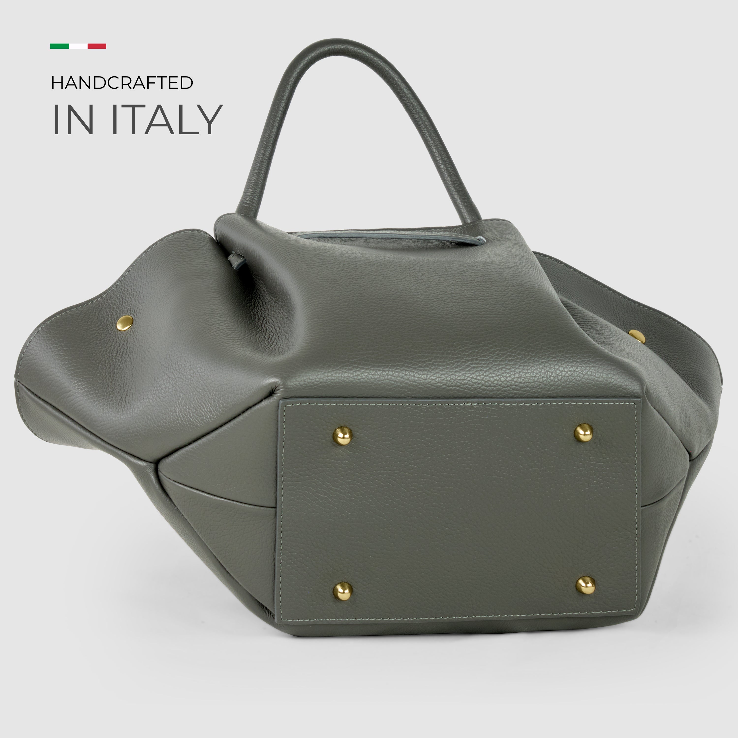 Italian Full-Grain Leather Tote Bag | Cosenza - Glamourous Grace