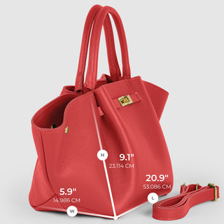 Italian Full-Grain Leather Tote Bag | Cosenza - Glamourous Grace