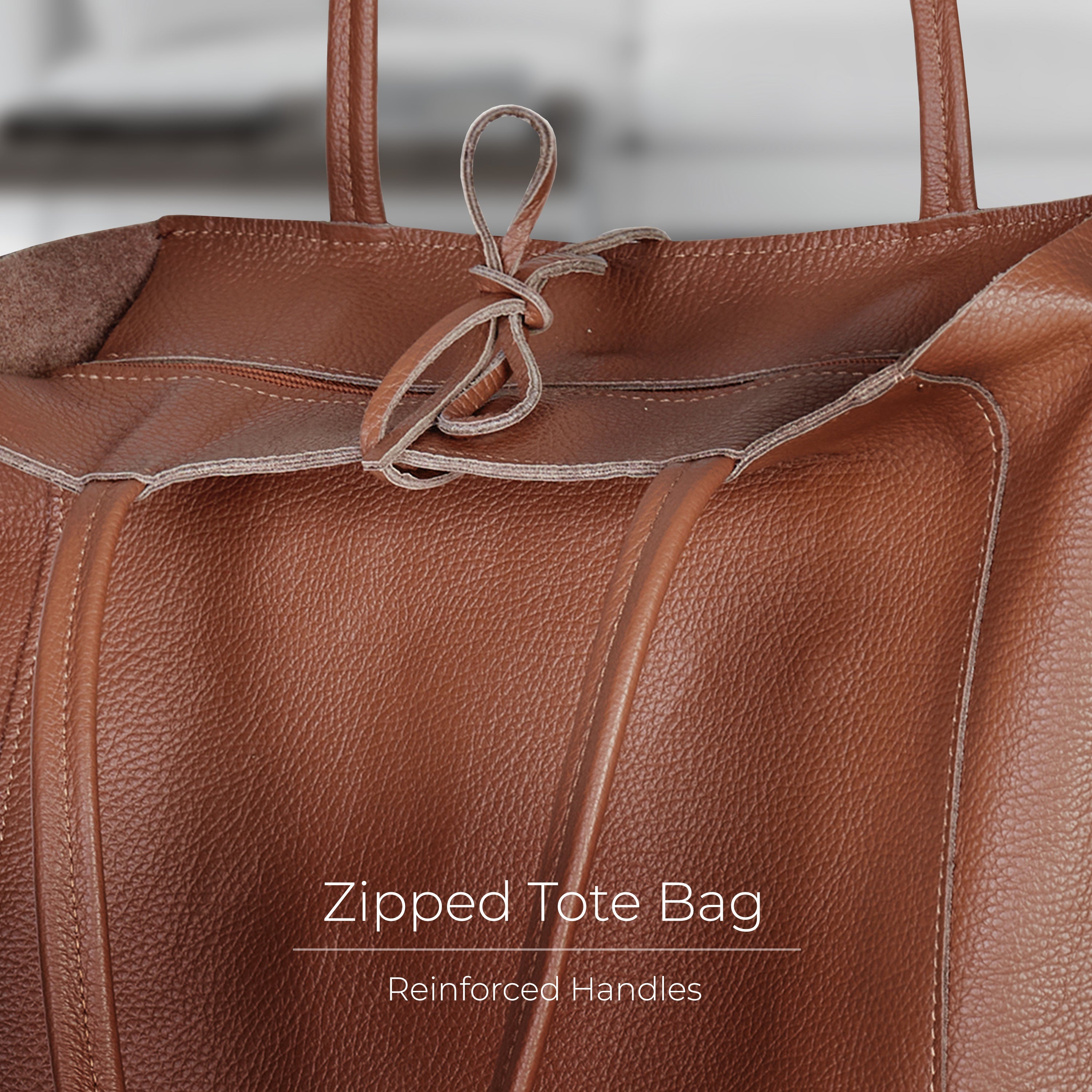 Italian Full-Grain Leather Tote Bag | Firenze - Glamourous Grace