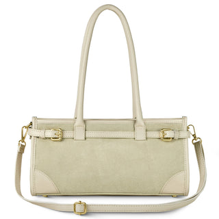 Italian Genuine Suede & Full-Grain Leather Shoulder Bag | Lodi - Glamourous Grace