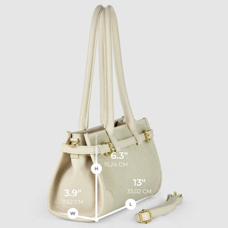 Italian Genuine Suede & Full-Grain Leather Shoulder Bag | Lodi - Glamourous Grace