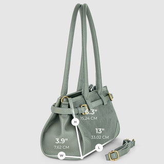 Italian Genuine Suede & Full-Grain Leather Shoulder Bag | Lodi - Glamourous Grace