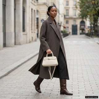 Italian Full-Grain Leather Top-Handle Bag | Cervia - Glamourous Grace