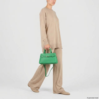 Italian Full-Grain Leather Top-Handle Bag | Cervia - Glamourous Grace