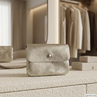 Italian Genuine Metallic Suede Wallet | Assisi - Glamourous Grace