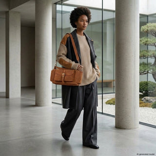 Italian Genuine Suede Shoulder Bag | Sondrio - Glamourous Grace