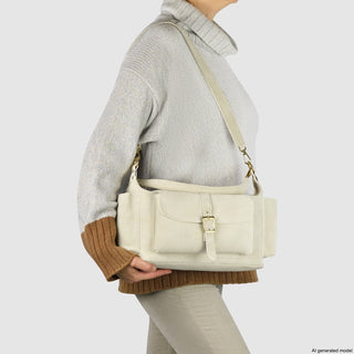 Italian Genuine Suede Shoulder Bag | Sondrio - Glamourous Grace