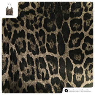 Italian Genuine Leopard-Print Metallic Suede Tote Bag | Catania - Glamourous Grace