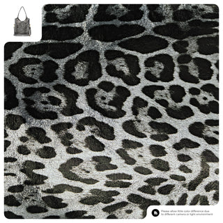 Italian Genuine Leopard-Print Metallic Suede Tote Bag | Catania - Glamourous Grace