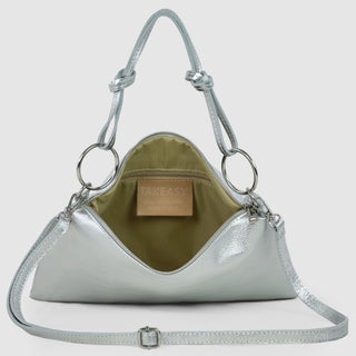 Italian Metallic Full-Grain Leather Shoulder Bag | Prato - Glamourous Grace